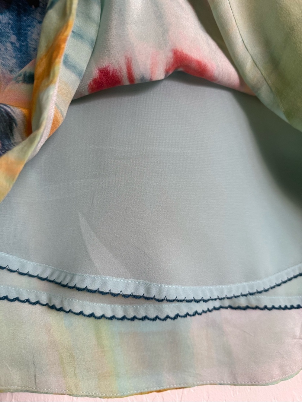 MAEVE Anthropologie Claire Desjardins Painted Silk Watercolor Tunic Dress XS - Picture 7 of 9